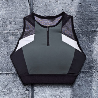 Color Block Crop Top